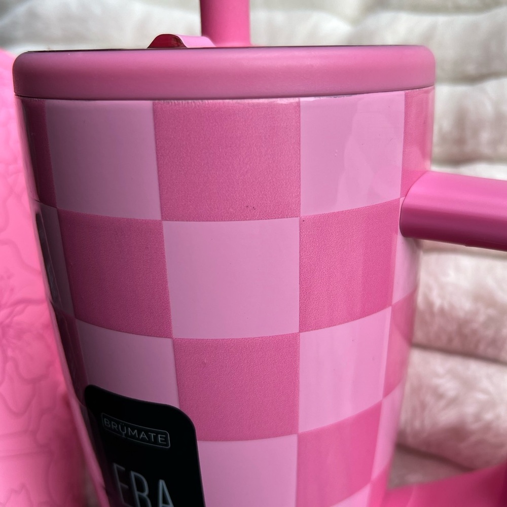 Brumate 💖 PINK CHECKERS 30oz Era Stainless Steel Tumbler NWT - Picture 4 of 8